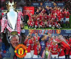 пазл Манчестер Юнайтед, чемпион английской футбольной лиги. Премьер-лига 2010-2011